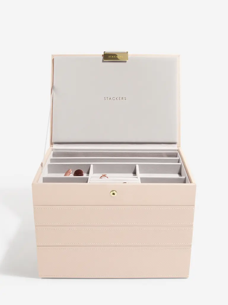 Blush Raffia Classic Jewellery Box Set of 4