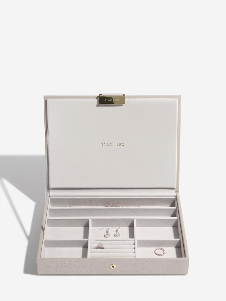 Taupe Raffia Classic Jewellery Box Set of 2