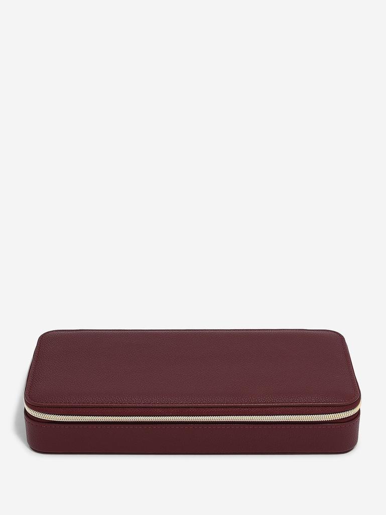 Abbott Lyon X Stackers Burgundy Zipped Jewellery Box