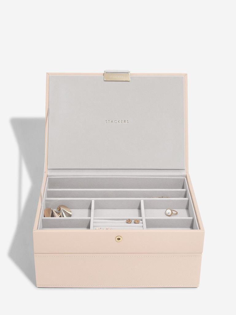 Blush Woven Classic Jewellery Box Set of 2