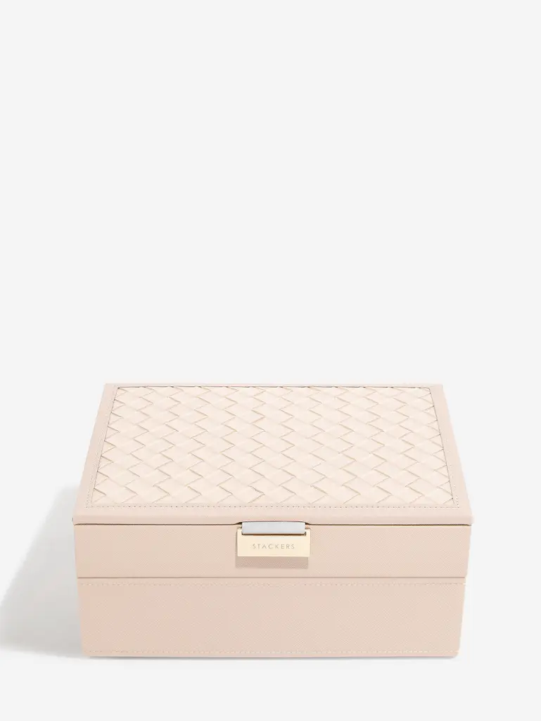 Blush Woven Classic Jewellery Box Set of 2