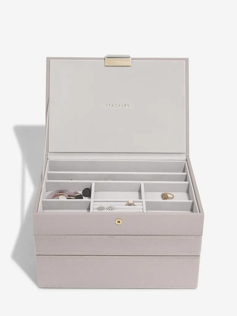 Taupe Woven Classic Jewellery Box Set of 3 