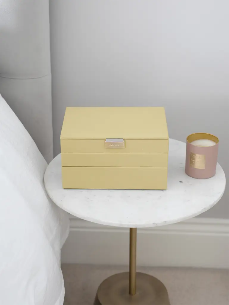 Butter Yellow Classic Jewellery Box Set of 3