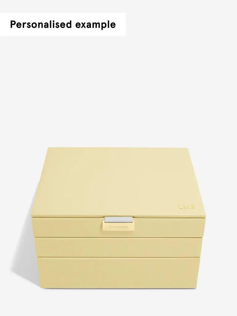 Butter Yellow Classic Jewellery Box Set of 3