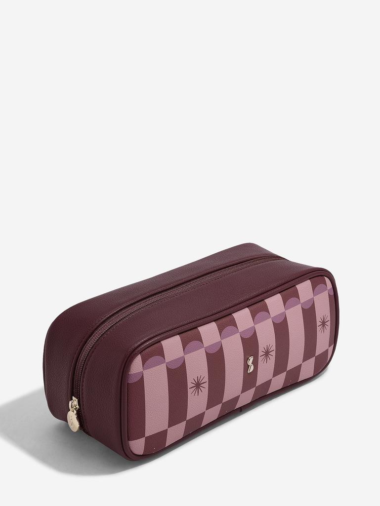 Chequered Star Expanding Cosmetic Bag