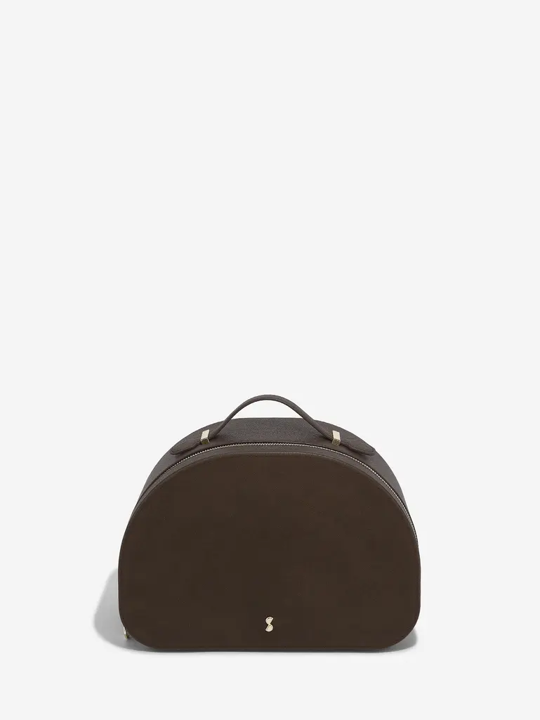 Brown Suedette Vanity Case