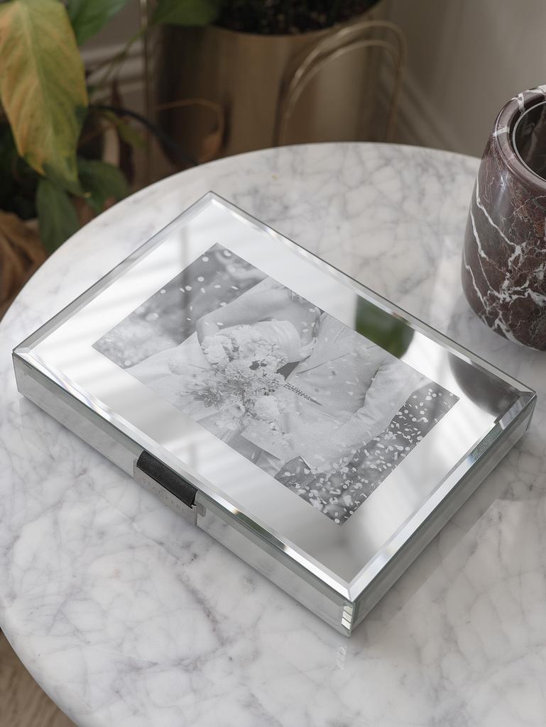 Mirror Glass Photo Jewellery Lid