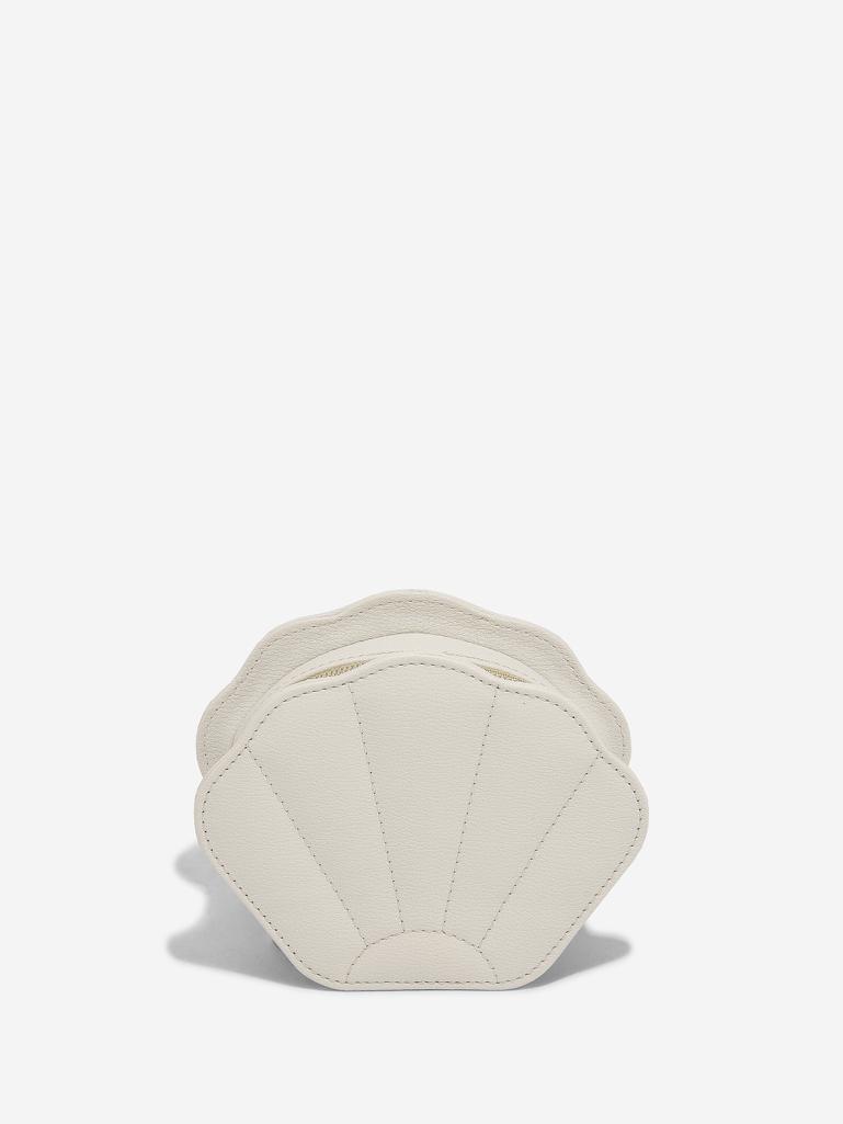 Oatmeal Shell Travel Jewellery Box