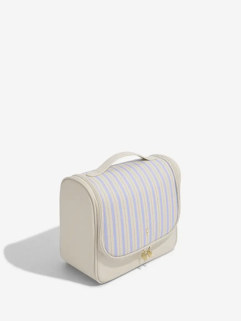 Oatmeal & Blue Hanging Washbag