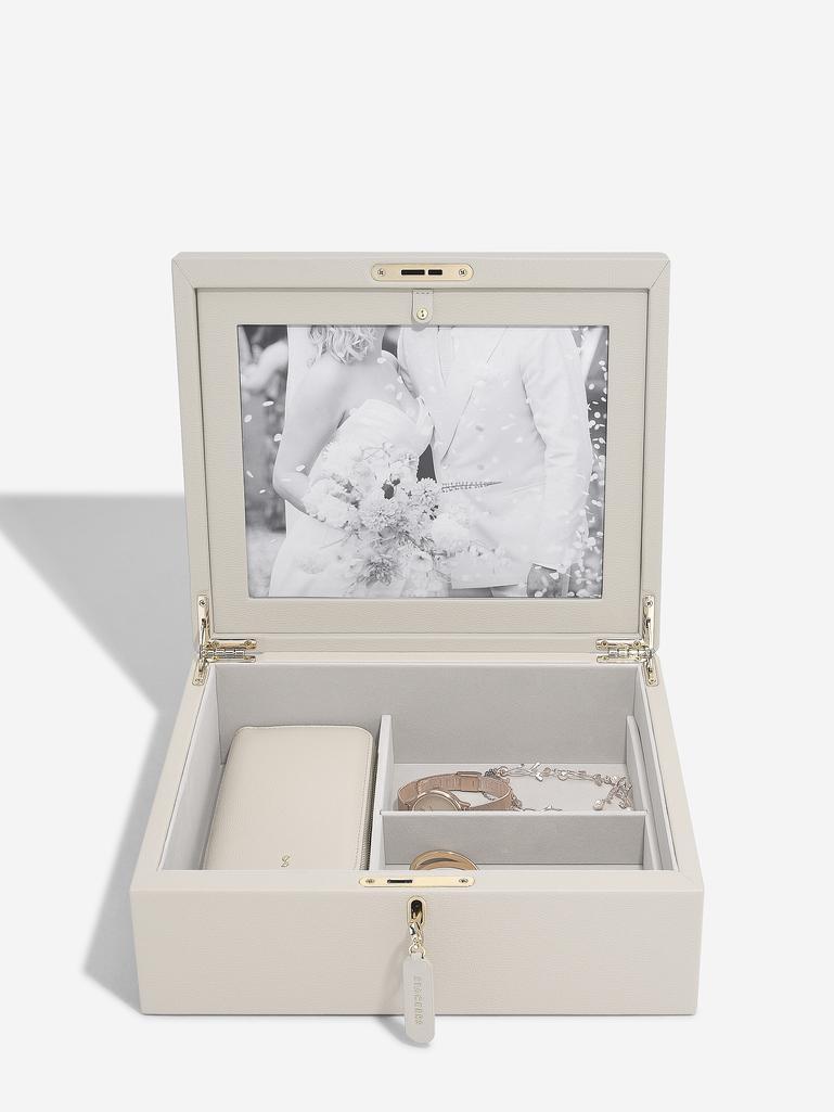 Oatmeal Medium Luxury Photo Jewellery Box