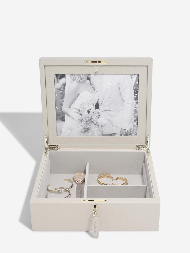 Oatmeal Medium Luxury Photo Jewellery Box