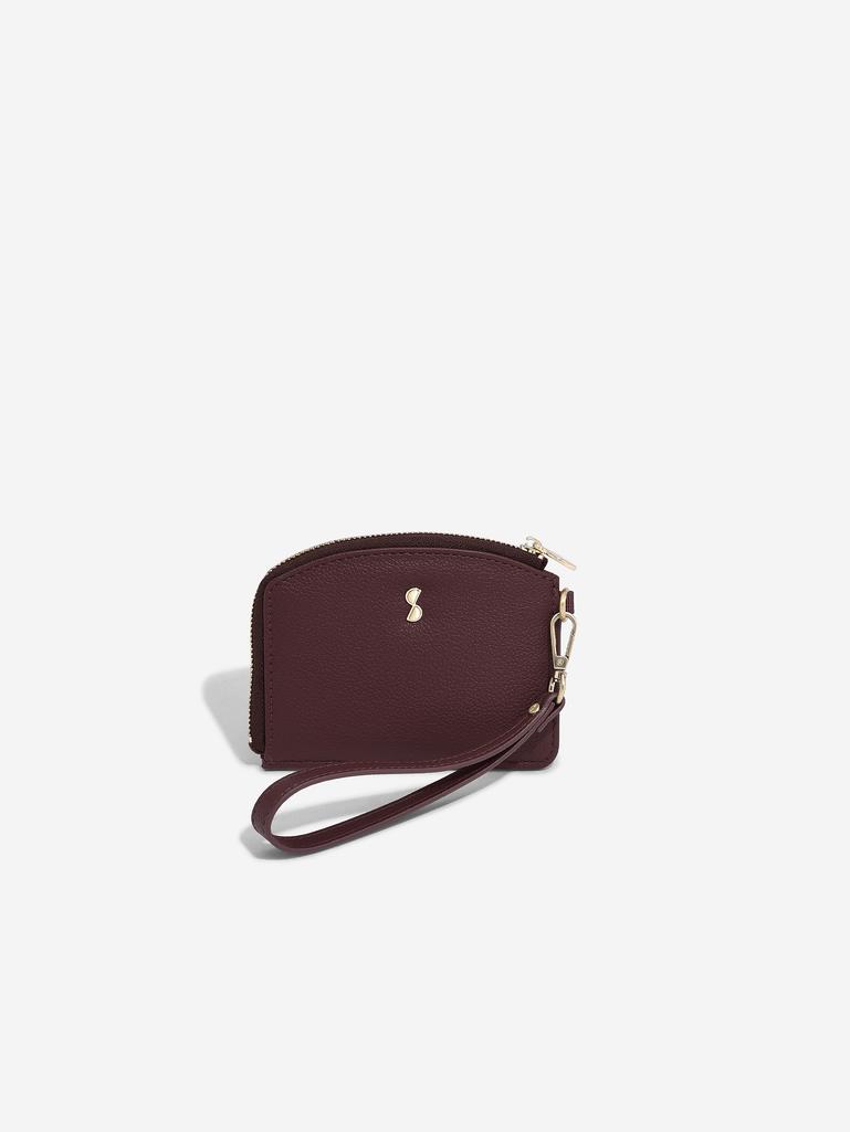 Burgundy Chequered Star Purse