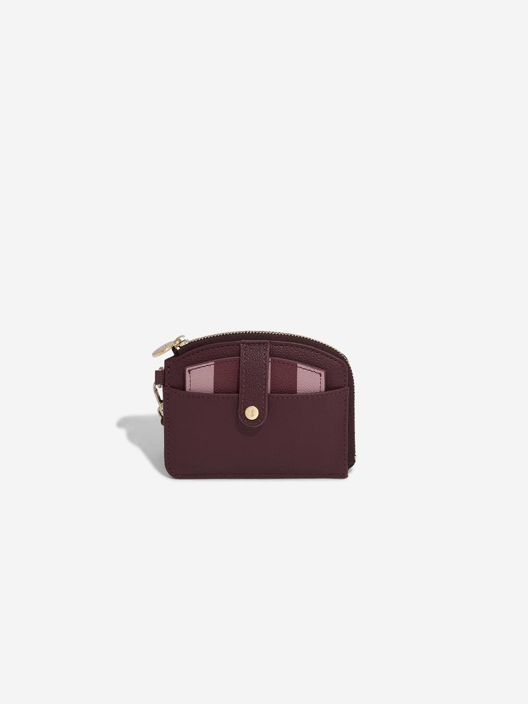 Burgundy Chequered Star Purse