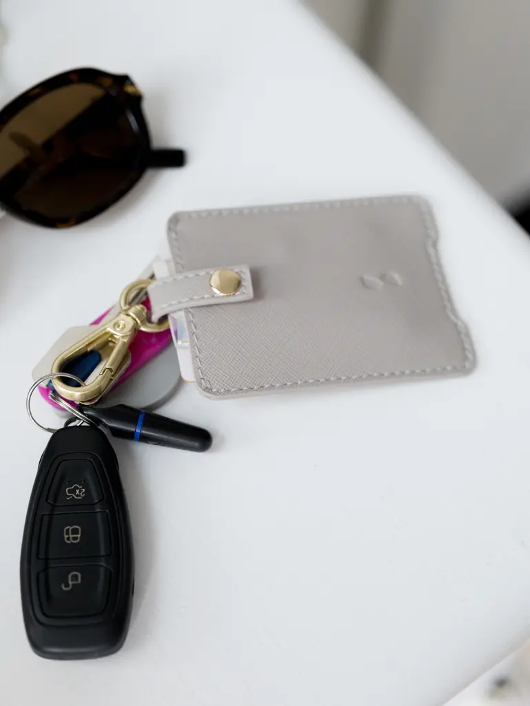 Taupe Card Keyring
