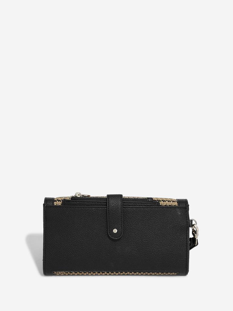 Black Raffia Purse