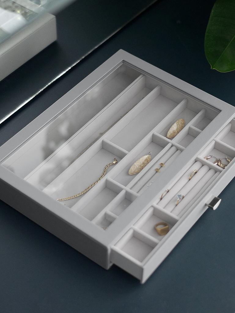 Pebble Grey Supersize Jewellery Box Display Drawer
