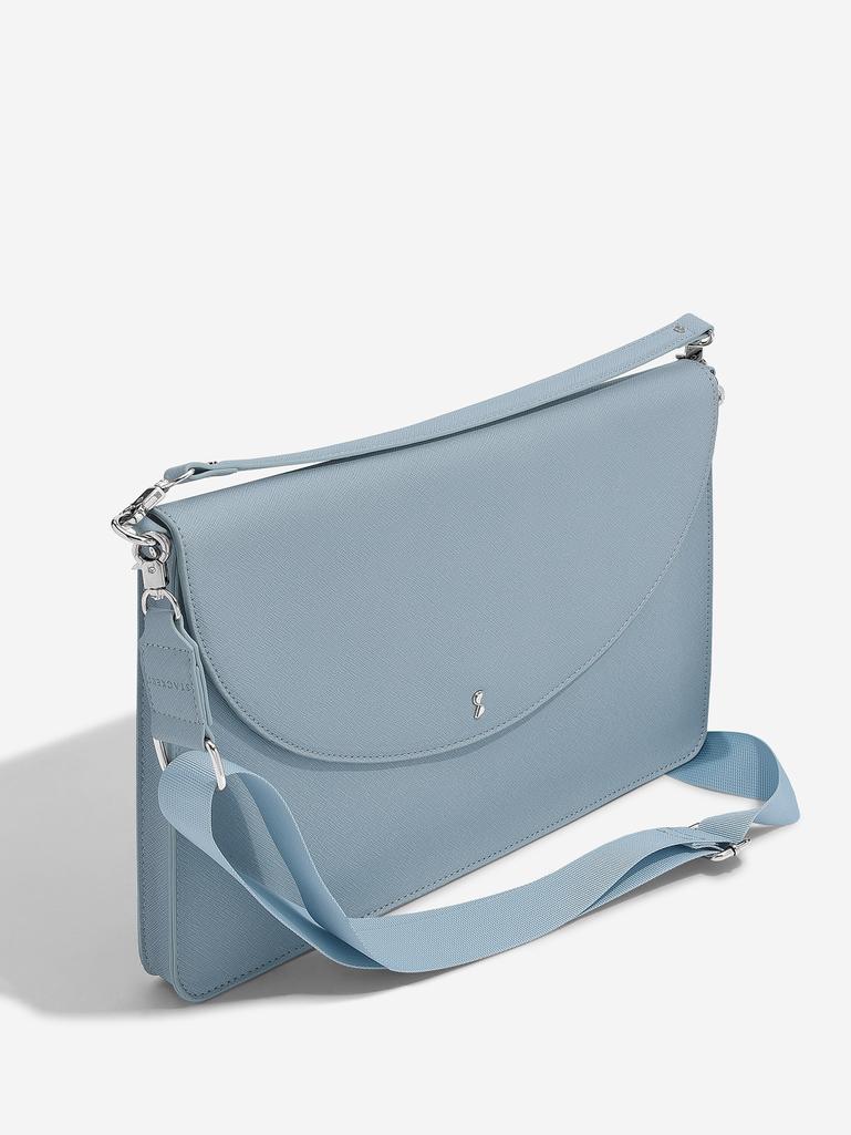 Dusky Blue Slim Laptop Bag 
