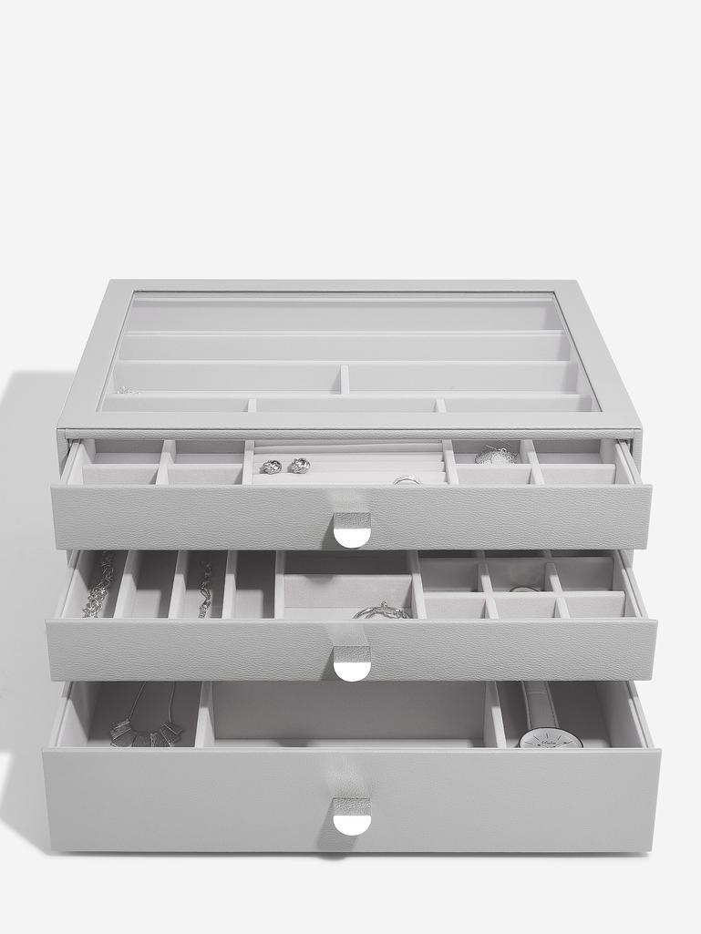 Pebble Grey Supersize Jewellery Box (with drawers)