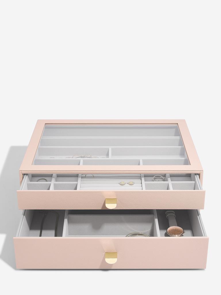 Blush Pink Supersize Display Jewellery Box Set of 2