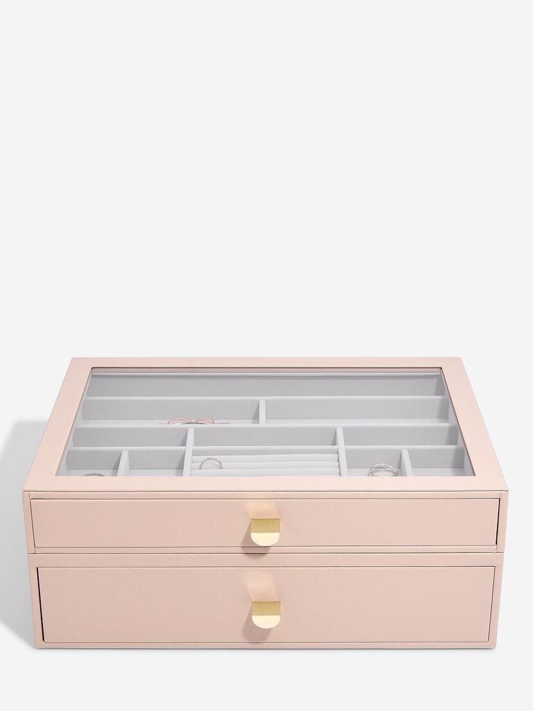 Blush Pink Supersize Display Jewellery Box Set of 2