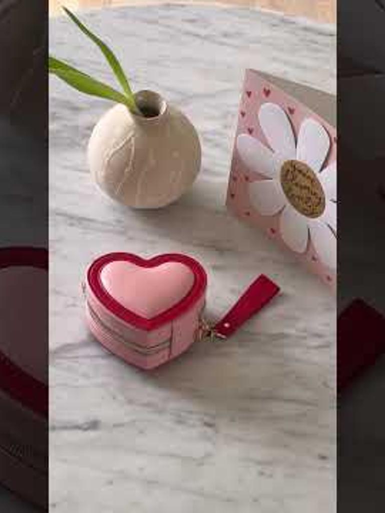 Pink Heart Travel Jewellery Box