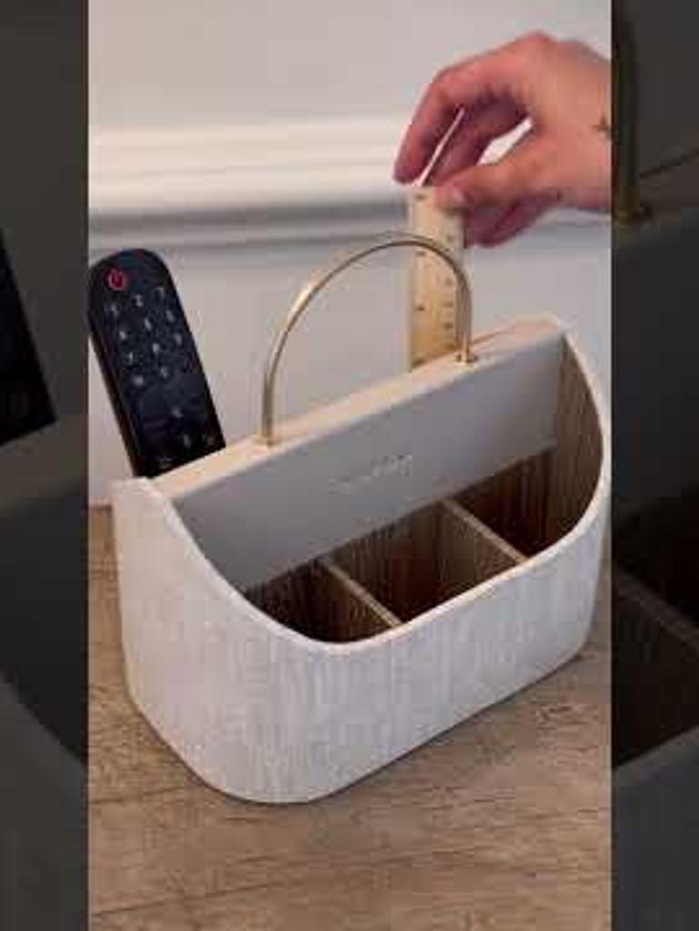 Oatmeal & Linen Desk Caddy