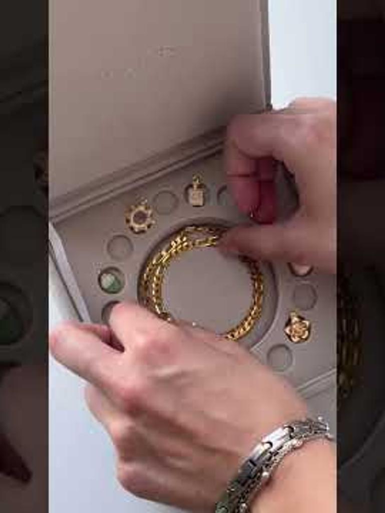 Taupe Charm Jewellery Box Lid
