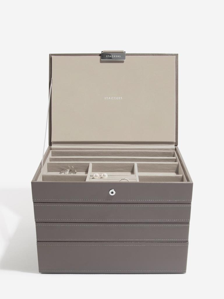 Szkatułka na biżuterię Stackers poczwórna classic brązowa