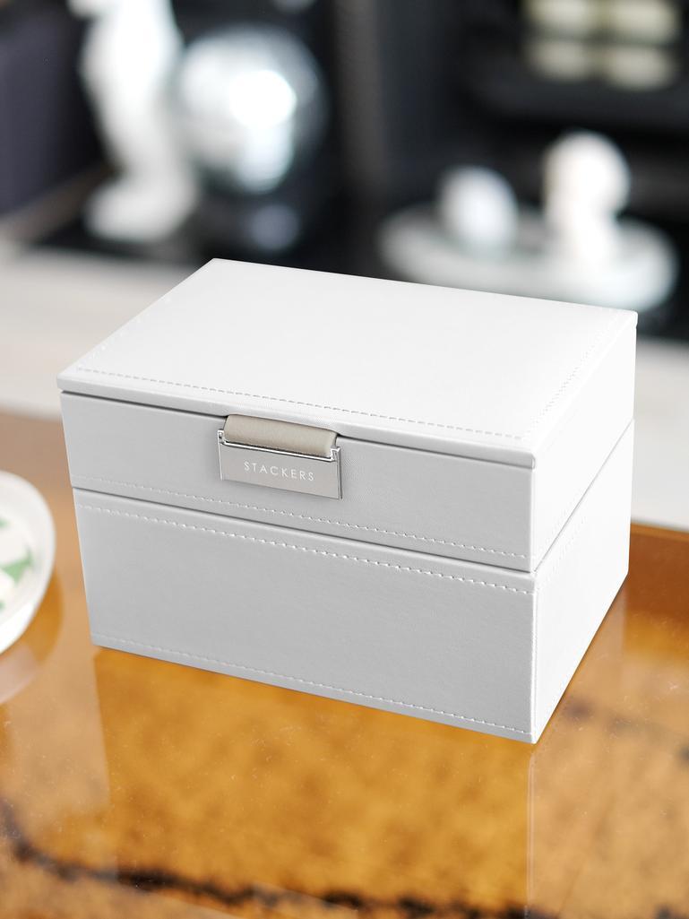 White Mini Jewellery Box Set of 2