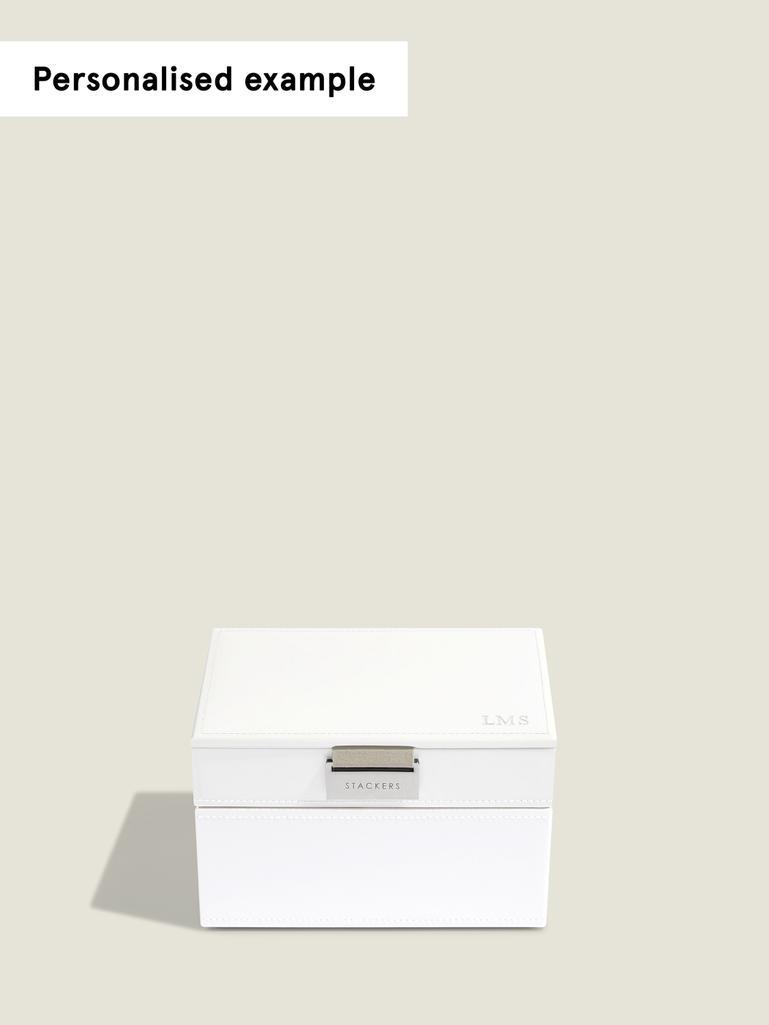 White Mini Jewellery Box Set of 2