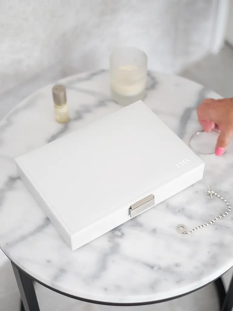 White Classic Jewellery Box Lid