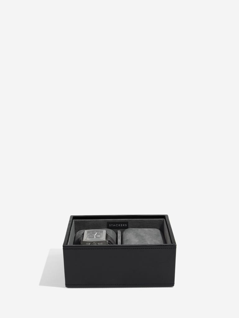 Black Cufflink & Watch Box