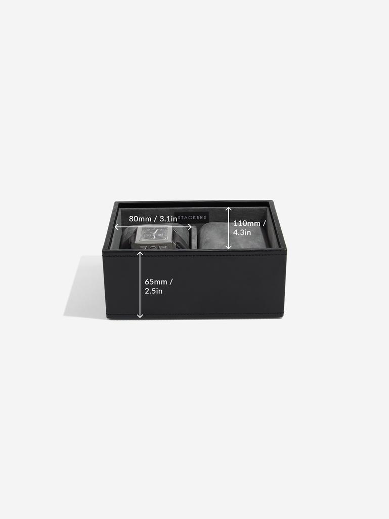 Black Cufflink & Watch Box