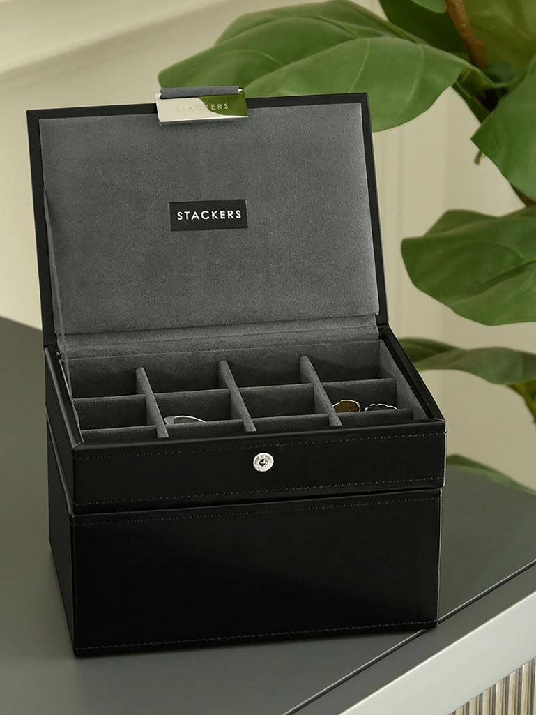 Black Cufflink & Watch Box