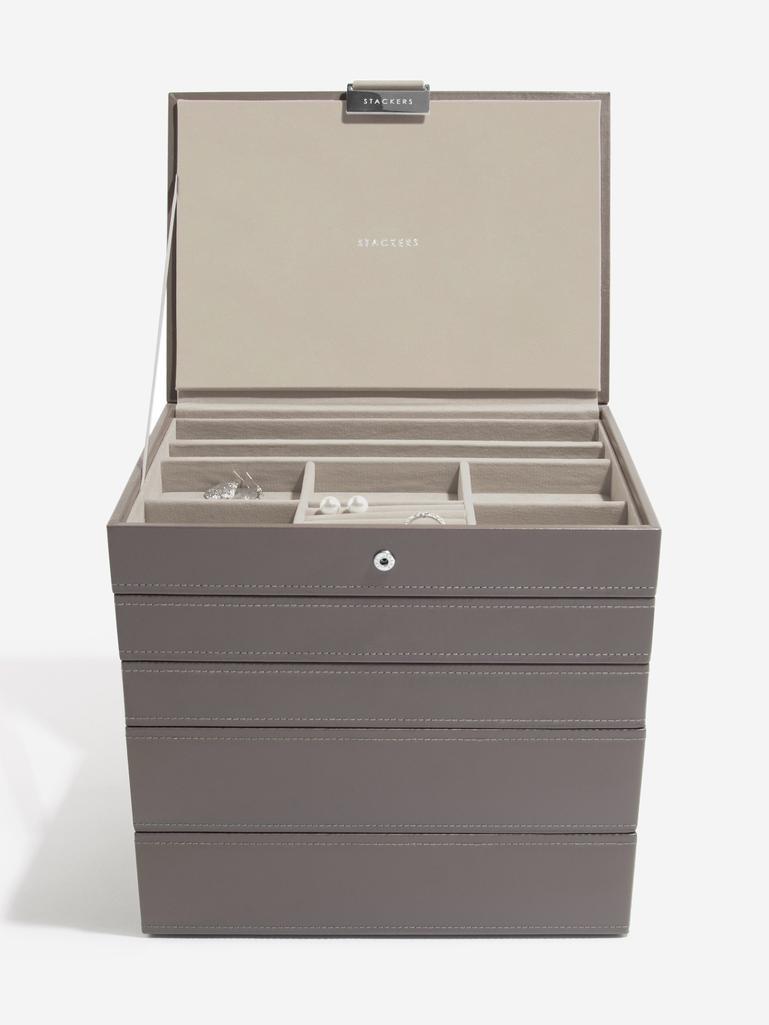Szkatułka na biżuterię Stackers pięcioelementowa classic brązowa