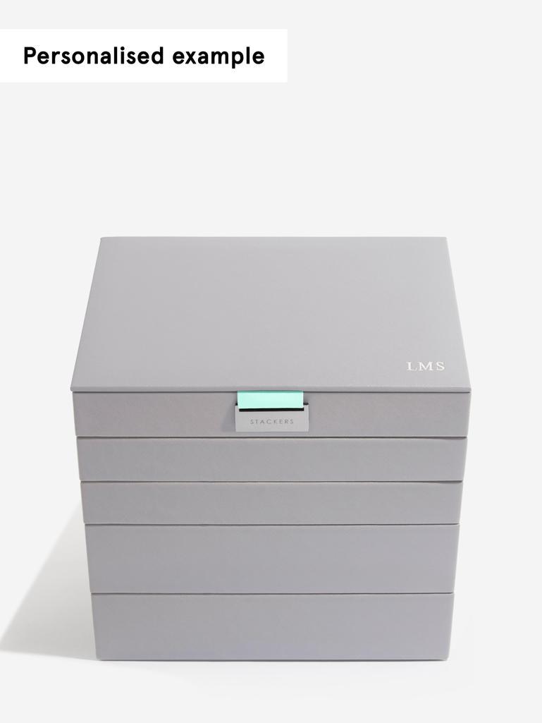 Grey with Mint Classic Jewellery Box Set of 5