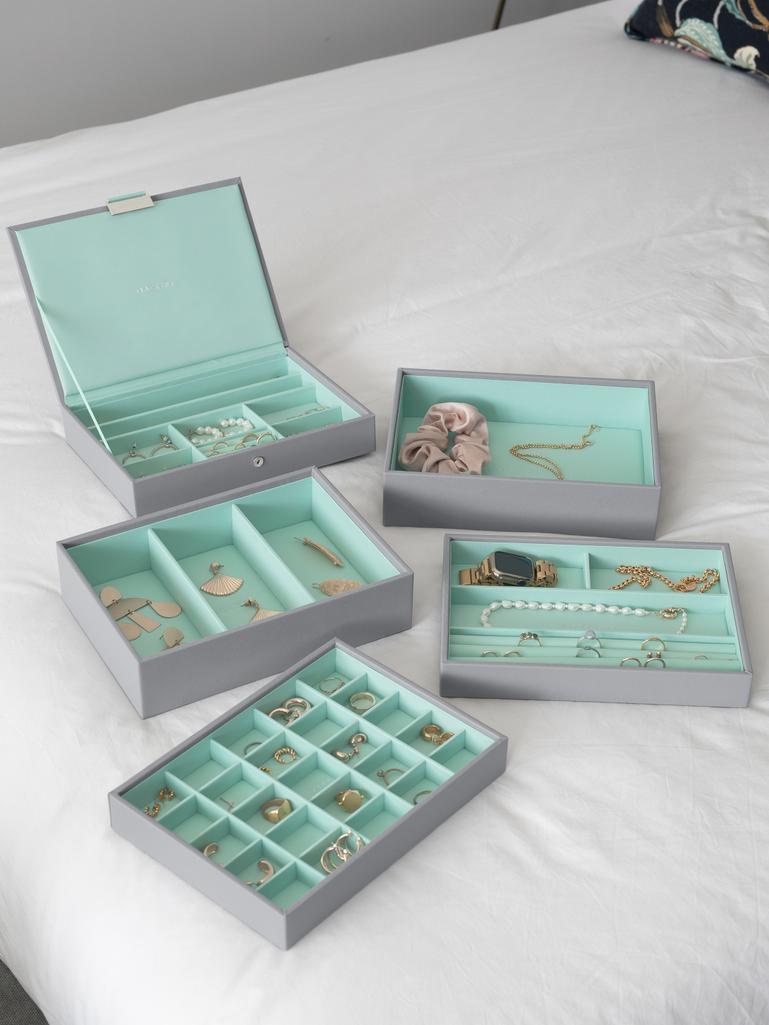 Grey with Mint Classic Jewellery Box Set of 5