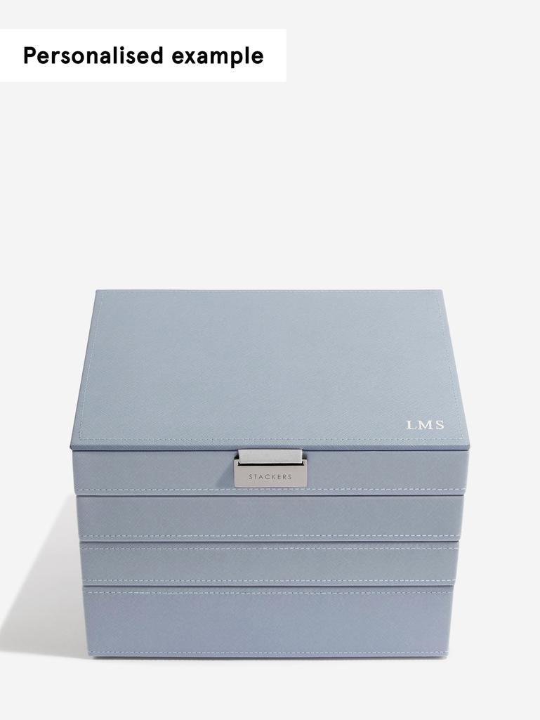 Dusky Blue Classic Jewellery Box Set of 4