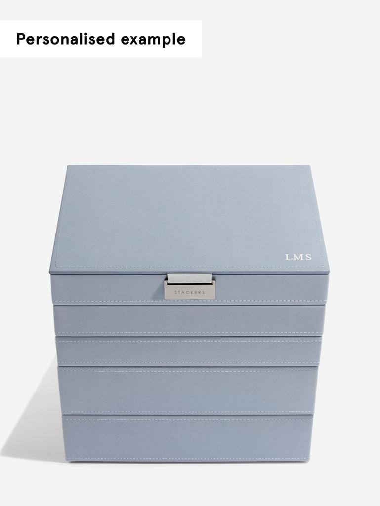 Dusky Blue Classic Jewellery Box Set of 5