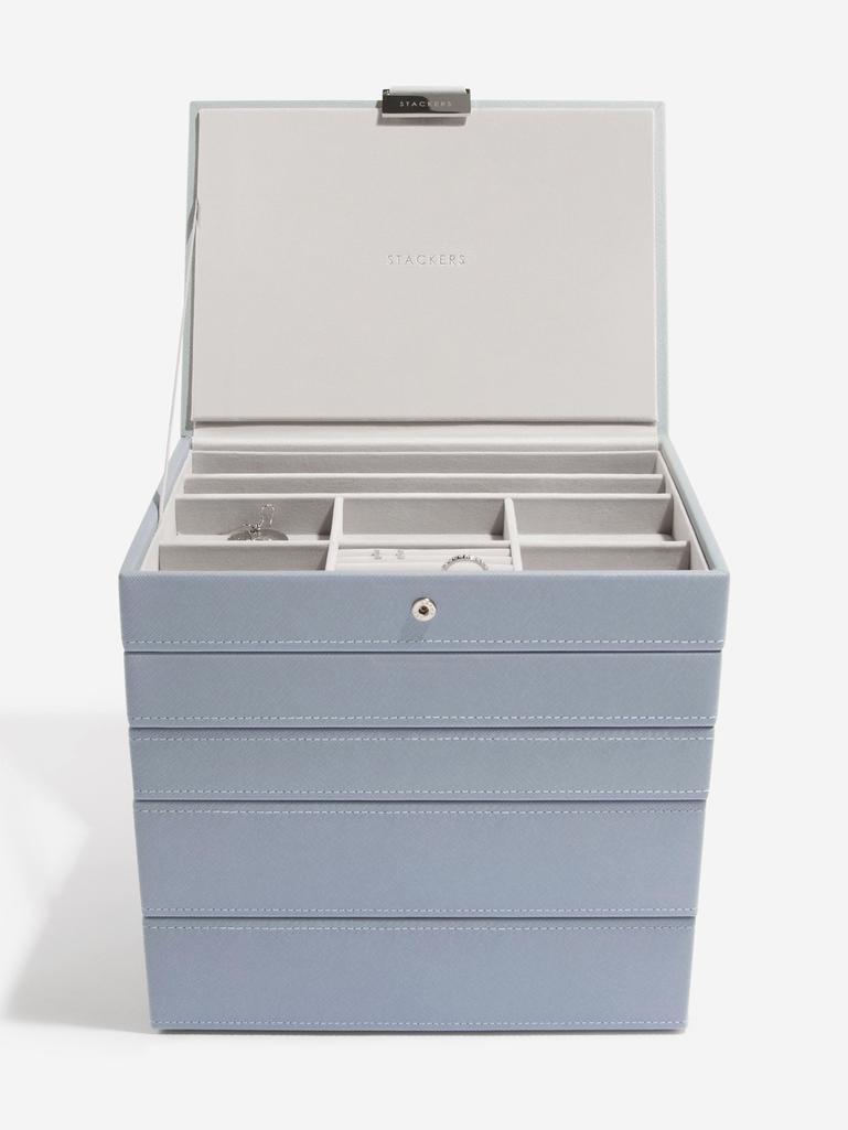 Dusky Blue Classic Jewellery Box Set of 5