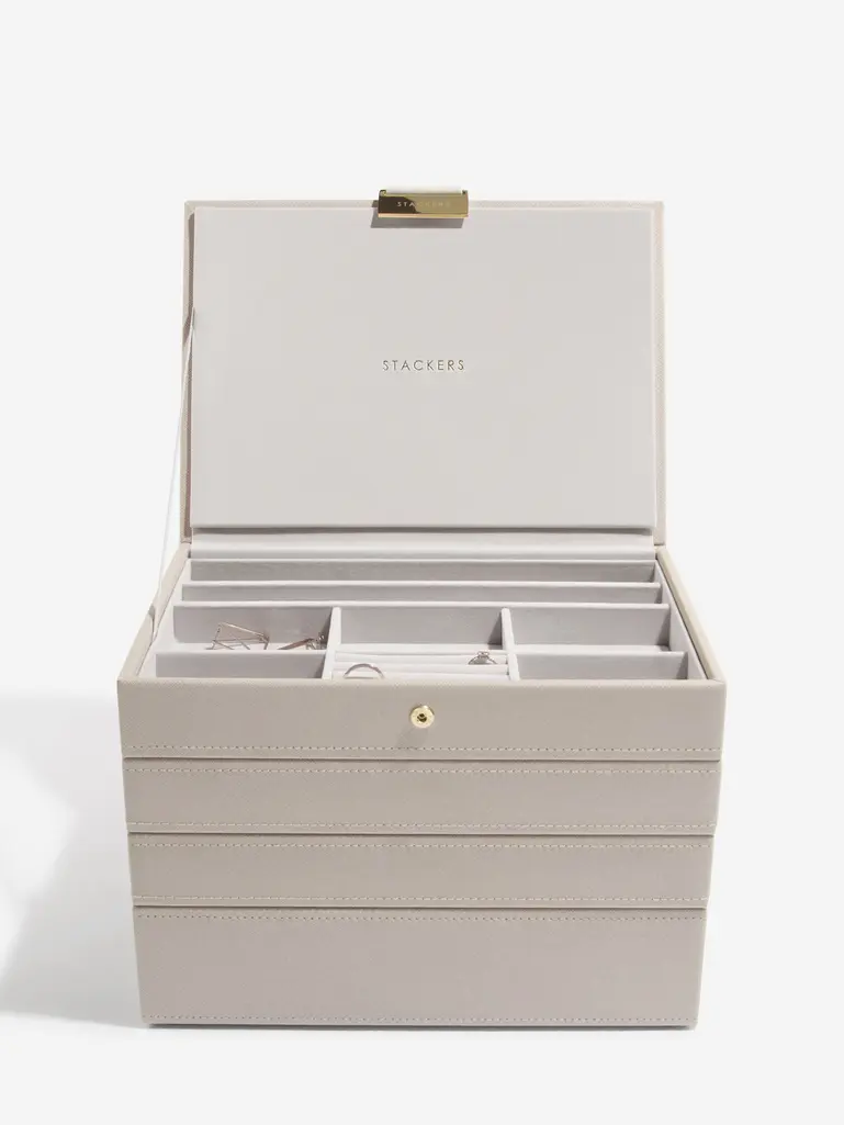 Szkatułka na biżuterię Stackers poczwórna classic taupe