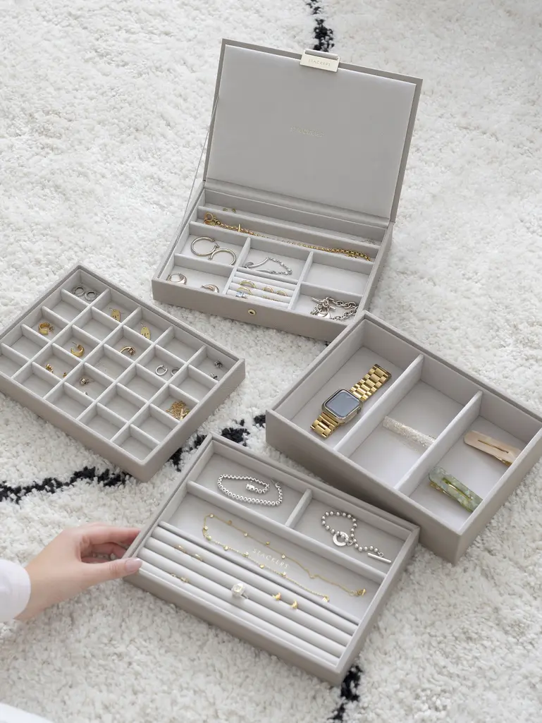 Szkatułka na biżuterię Stackers poczwórna classic taupe