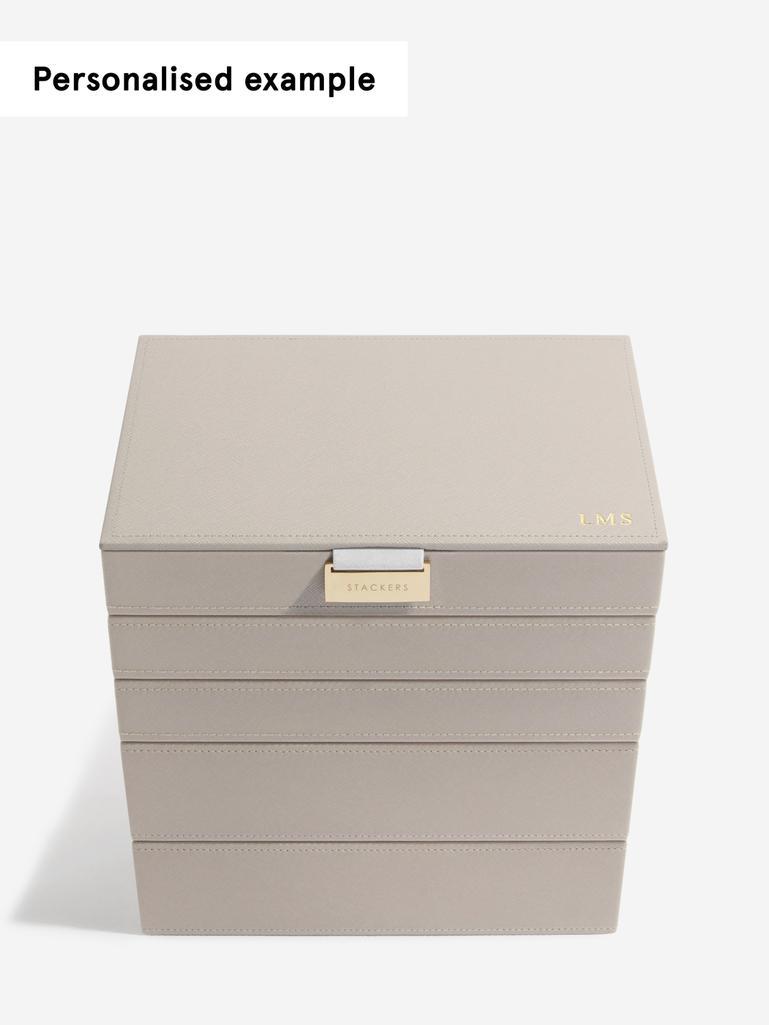 Szkatułka na biżuterię Stackers pięcioelementowa classic taupe