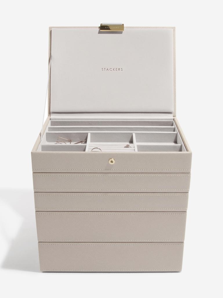 Szkatułka na biżuterię Stackers pięcioelementowa classic taupe