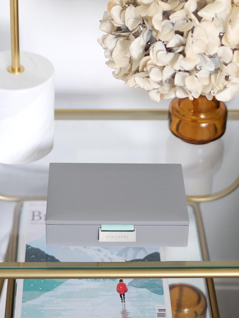 Grey Mint Mini Jewellery Box Lid