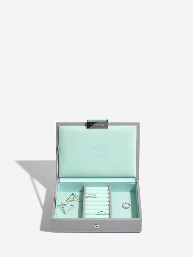 Grey Mint Mini Jewellery Box Lid