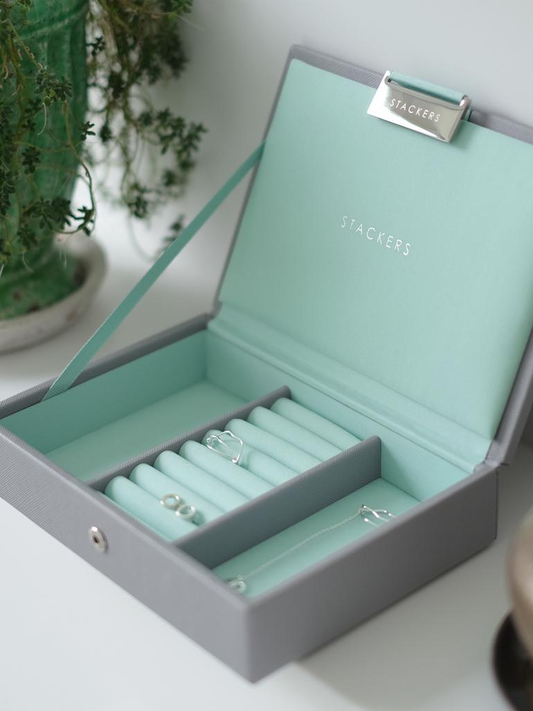 Grey Mint Mini Jewellery Box Lid