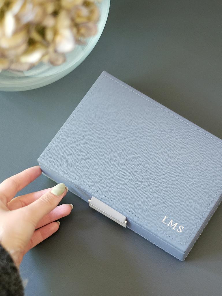 Dusky Blue Mini Jewellery Box Lid