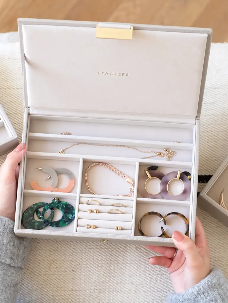 Taupe Classic Jewellery Box Lid