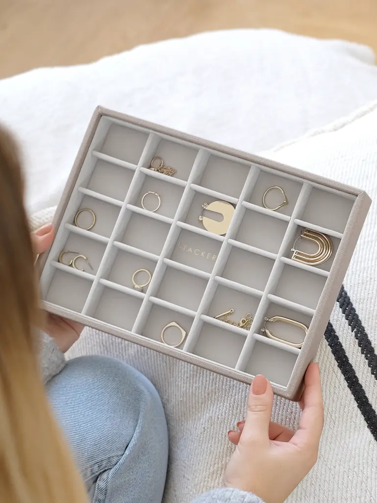 Szkatułka na biżuterię Stackers 25 komorowa classic taupe